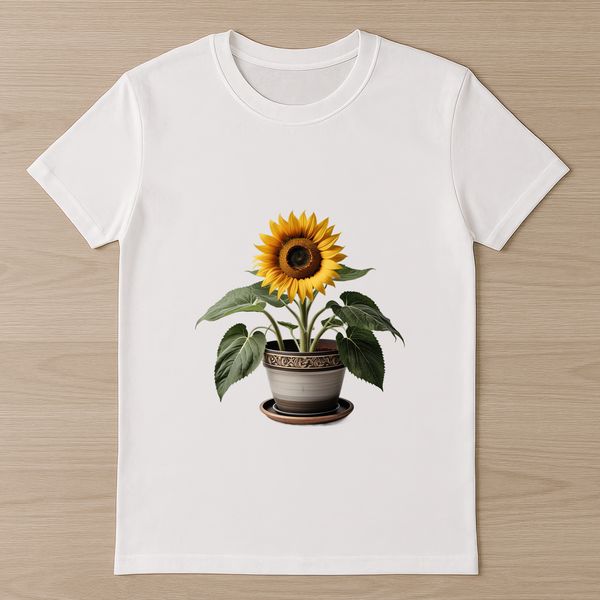 Vibrant Sunflower Against a Clear Blue Sky A high-resolution image of a single sunflower in full bloom, set against a clear background.