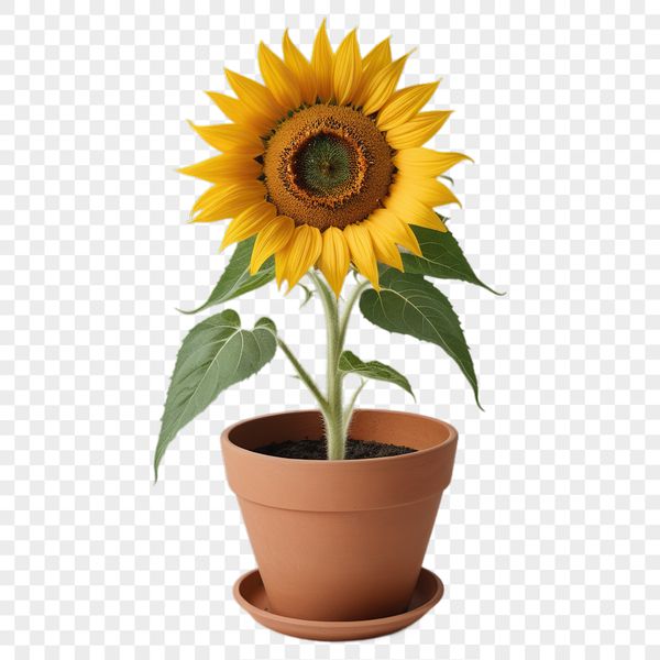 High-Quality Flower Design for Printing A high-resolution sunflower image with a clear background, suitable for sublimation and printing.