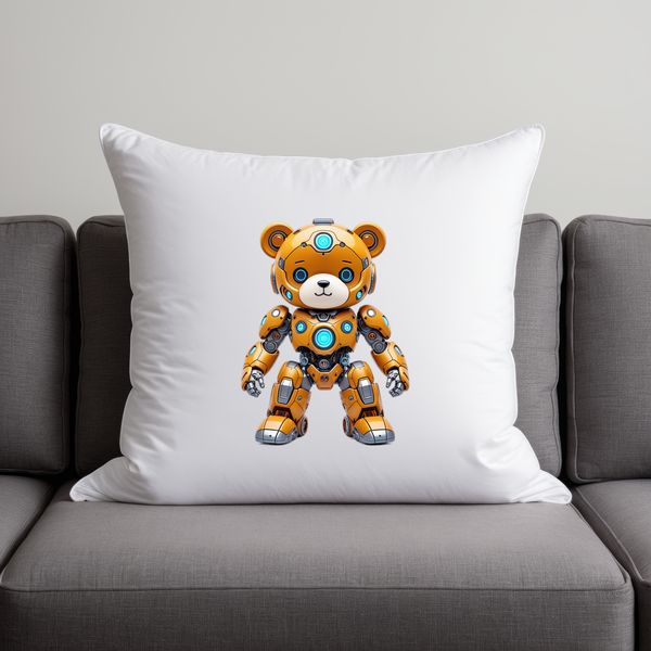 A large, transparent PNG image of a cuddly teddy bear with a clear background.