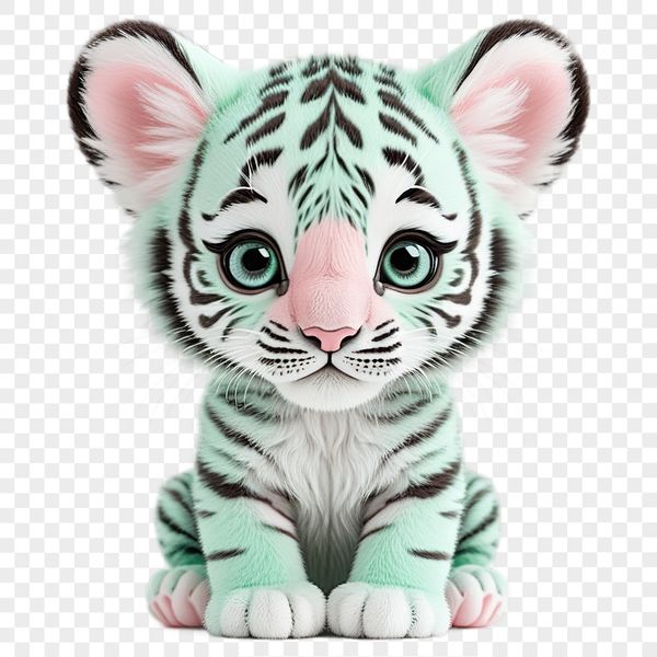 Tiger Image with Clear Background A high resolution transparent image of a tiger in clear background.