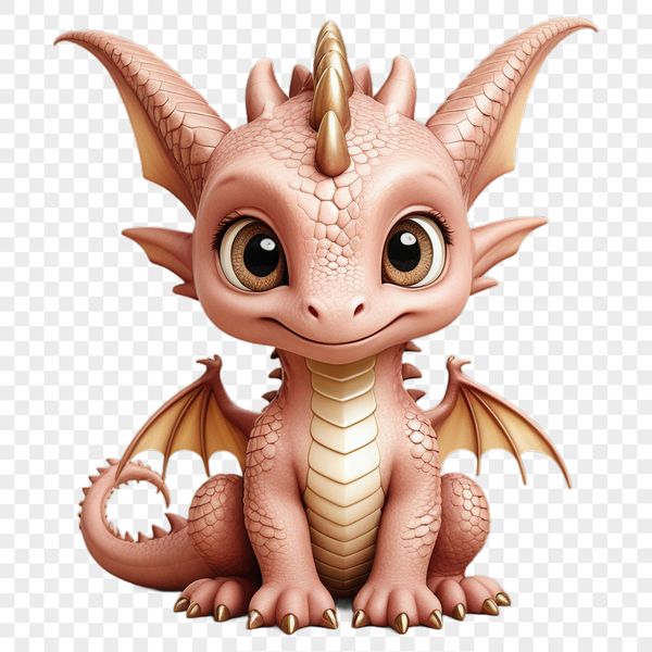 A detailed illustration of a mythical creature in the form of a dragon with a clear background.