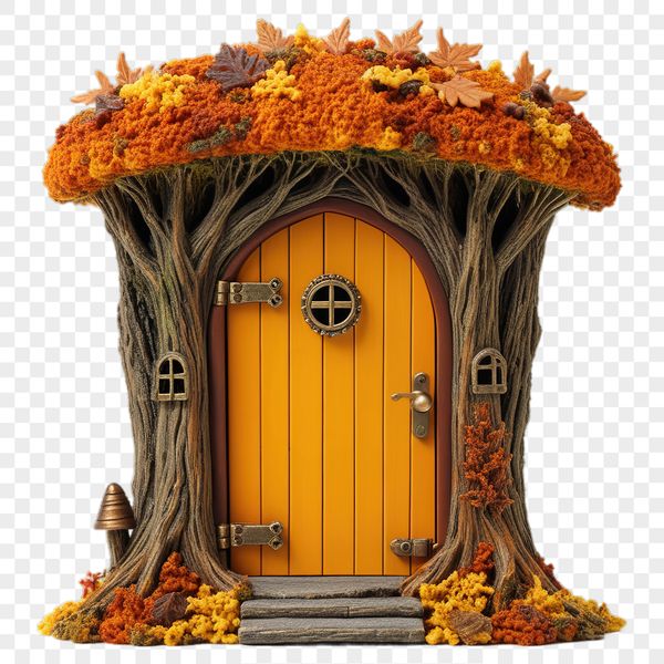Clear Background Fairy Portal Image A transparent PNG image of a fairy door with a clear background, suitable for sublimation printing.