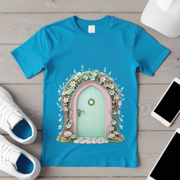 Enchanted Entrance: A Clear Background Fairy Door A detailed, transparent fairy door with a clear background, suitable for printing or digital use.