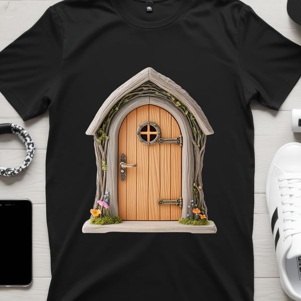 A whimsical fairy door with intricate details on a transparent background, suitable for commercial or personal use.