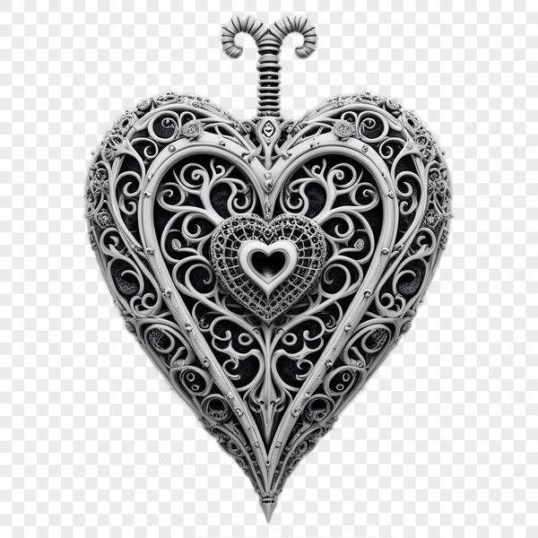 Heart Icon Free Download A transparent heart icon with a clear background.