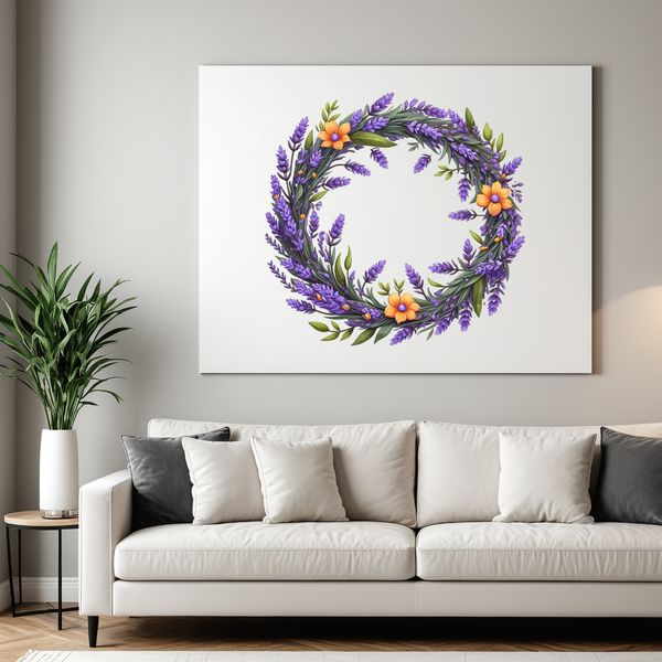 A floral wreath made up of various flowers, ideal for digital designs and commercial use.