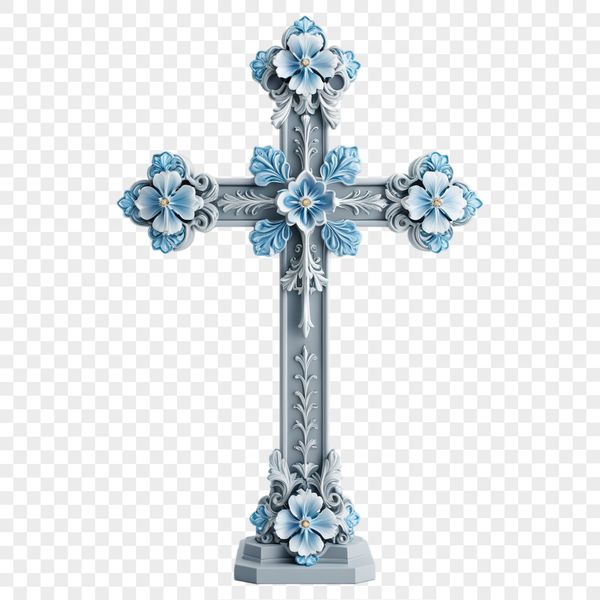 A high-resolution transparent PNG image of a simple Crucifix with clear background for various designs.
