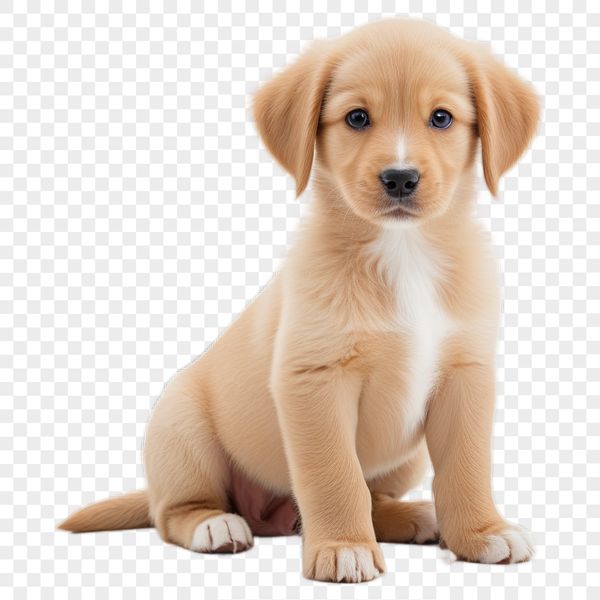 Happy Puppy Clip Art Design Transparent image of a happy-looking puppy suitable for sublimation or print projects.