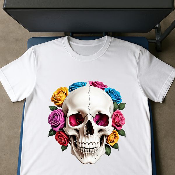 Beautiful Skull Clipart with Clear Background A transparent PNG image of a detailed skull with a clear background for creative projects.