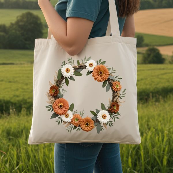 A floral wreath made with various flowers in high resolution PNG format.