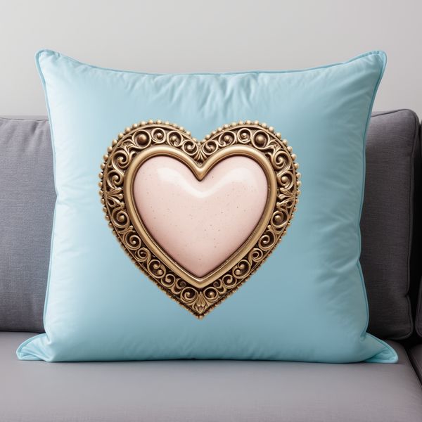 Beautiful Love Heart Graphic A transparent PNG graphic of a stylized love heart with a clear background.