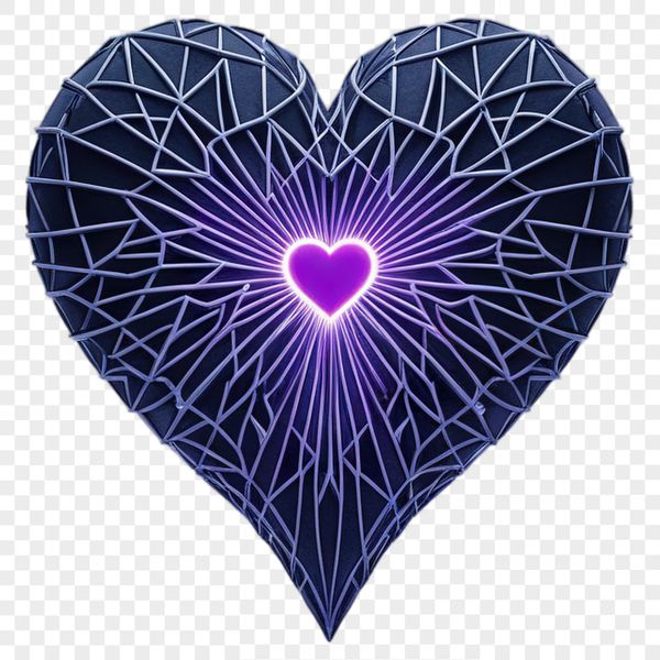 Love Symbol in High Resolution PNG A transparent heart symbol in high resolution, ideal for printing and custom designs.