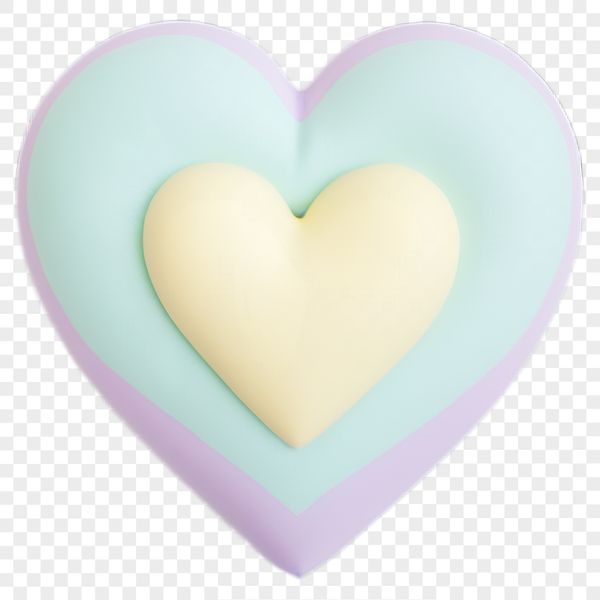 Clear Background Love Heart Image A high-resolution transparent PNG heart with a clear background, suitable for sublimation printing.