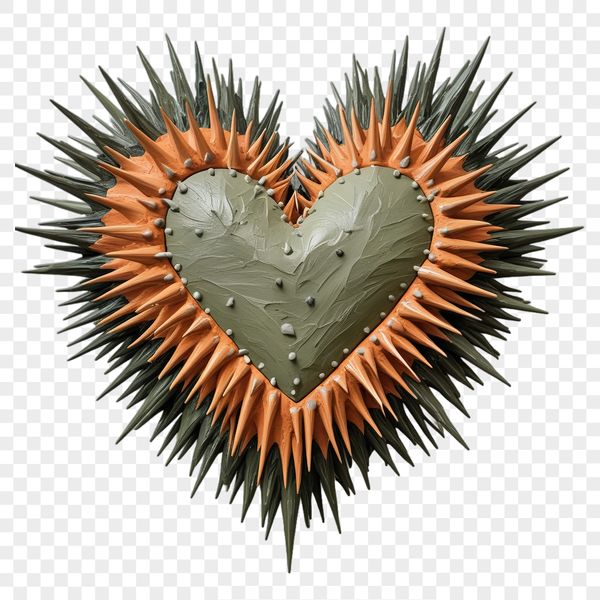 Stylized Love Symbol PNG Image A transparent PNG image of a stylized heart icon on a clear background.