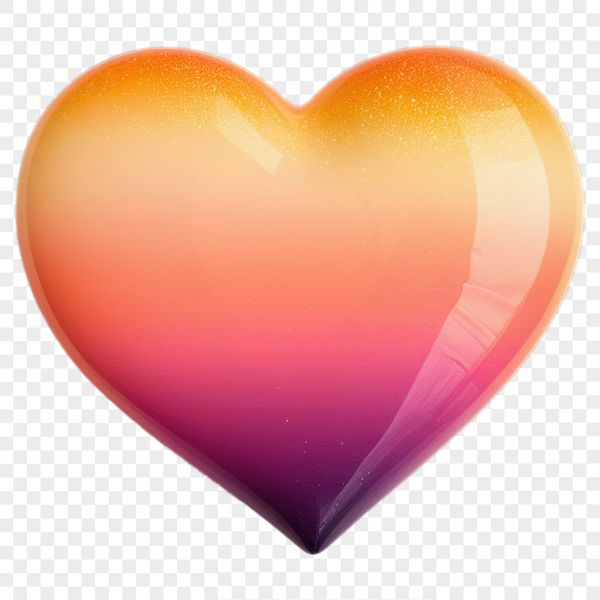 A simple vector heart icon in high resolution PNG format with a transparent background.