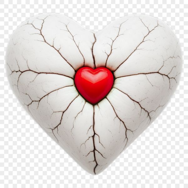 High Res Heart Graphic Design A high-resolution PNG image of a heart symbol in transparent format.
