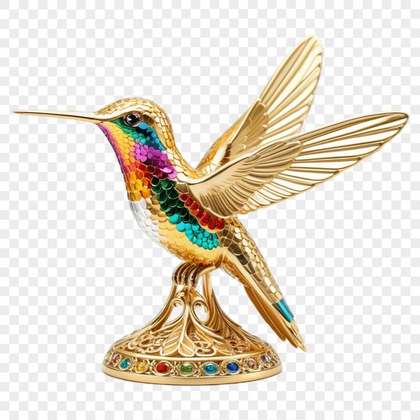Beautiful Transparent Bird PNG Image A high-resolution transparent image of a hummingbird with a clear background.
