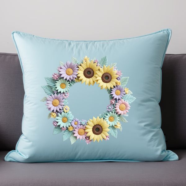A high-resolution floral wreath with clear background for free download and commercial or personal use.