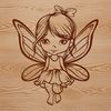 A delicate, winged mythical creature from a fairy tale, depicted in a digital vector format.
