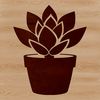 Free Floral Design Clip Art A stylized illustration of a succulent plant in vector format, suitable for various design applications.