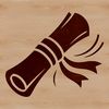 A traditional scroll made from paper, often used in ceremonies such as graduations to award diplomas.