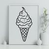 Colorful Ice Cream Treat Illustration A colorful illustration of a cone-shaped scoop of ice cream with various toppings.