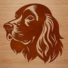 Calm Cocker Spaniel Face Illustration A digital illustration of a Cocker Spaniel's head with a calm expression.