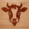 Farm Frenzy Cow Silhouette An SVG vector graphic image featuring a realistic depiction of a farm animal's face.