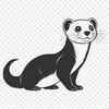 Free Vector Ferret Image for Cutting Machines A free SVG silhouette of a ferret designed for cutting and engraving.