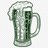 Beer Icon in a Glass A clear graphic representation of a beer in a glass.