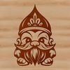 A mythical creature with the body of a gnoll-like creature but a dwarf's head, depicted in vector format.