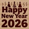 New Year 2026 quote graphic in vector format.