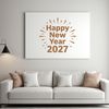 A stylized illustration of the New Year 2027 with inspirational quotes surrounding it.