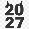 A minimalist design featuring the year 2027 in bold, modern typography to represent the start of a new year.