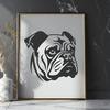 Creative Bulldog In SVG & DXF