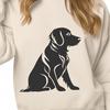 Sitting Golden Retriever Decal