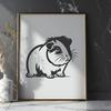 Artistic Guinea Pig - Glowforge SVG