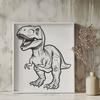 Unique Dino Vector Drawing SVG - Free Download