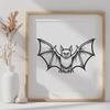 Creative Bat Printable Artwork - Free PNG Download