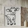 Cute Cow Vector Drawing - Free PNG Download