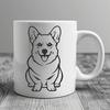 Beautiful Sitting Corgi Design