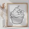 Cupcake In DXF Format - Free Commercial Use License