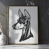 Doberman Pinscher Illustration In PNG & SVG - Free Digital Download