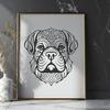 Ornate Bulldog Digital Artwork