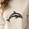 Sleek Sea Mammal Illustration A detailed illustration of a dolphin's full body, showcasing its sleek physique and aquatic features.