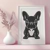 Artistic French Bulldog In PNG & SVG