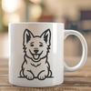 Beautiful German Shepherd In DXF