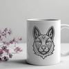 Ornate Dog - Laser Engraver PNG