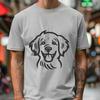 Golden Retriever Drawing In SVG, PNG, PDF And DXF Formats