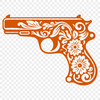 Gun Illustration In DXF File Format For Free Download